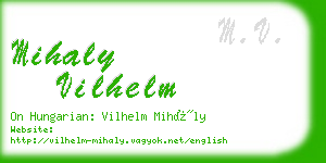 mihaly vilhelm business card